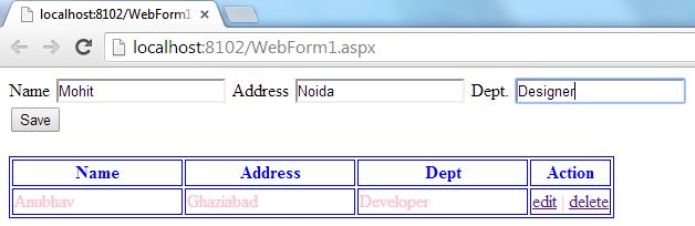 CRUD in Grid Using AngularJS